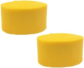 Blue and Gold Yellow Crepe Paper Streamers 4 Rolls