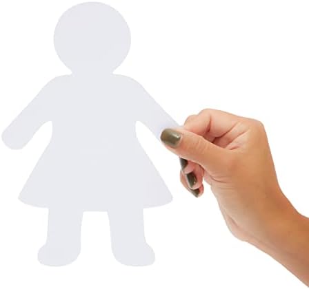 48-Pack Boys and Girls Blank Paper Cutouts for Crafts