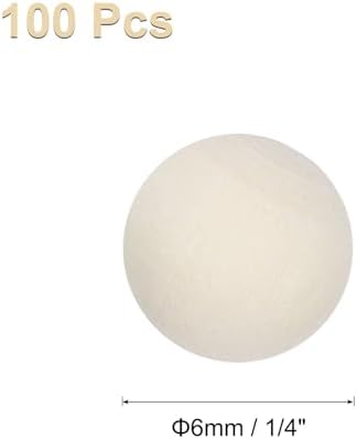 Uxcell 100pcs Round Wood Balls 14 Inch Diameter Unfinished Solid Craft Spheres