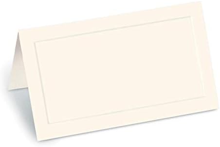 Cream Dignity Embossed Place Cards 2 x 3 12 100Pack