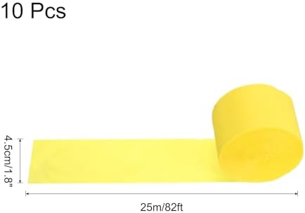 Uxcell Yellow Crepe Paper Streamers 10 Rolls 82 Feet