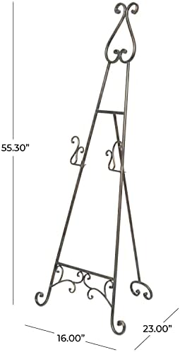 Deco 79 Adjustable 2 Tier Floor Standing Easel with Chain Support