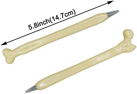 Maydahui 25 PCS Bone Shaped Ballpoint Pens for Halloween and Creative Use
