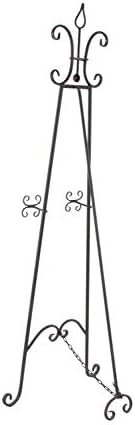 Deco 79 Black Metal Scroll Easel Display Stand