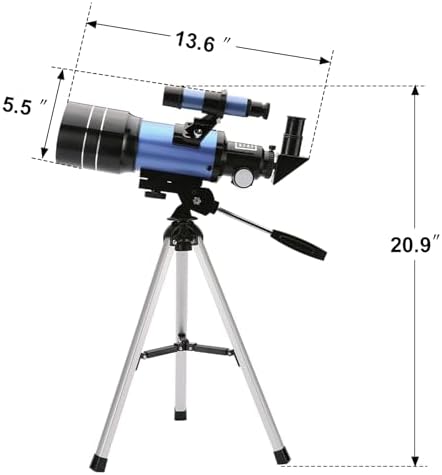ToyerBee 70mm Refractor Telescope with Smartphone Adapter and Wireless Remote