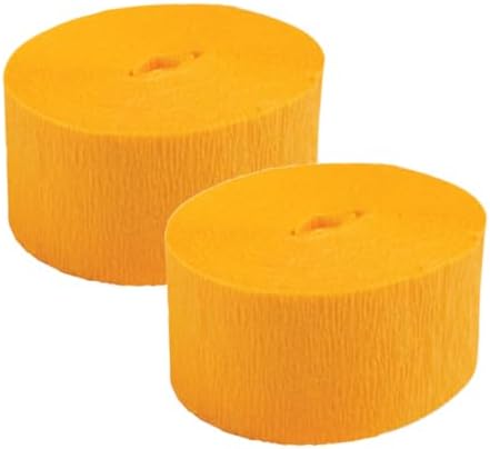 K-Kraft Goldenrod Crepe Paper Streamers 2 Rolls