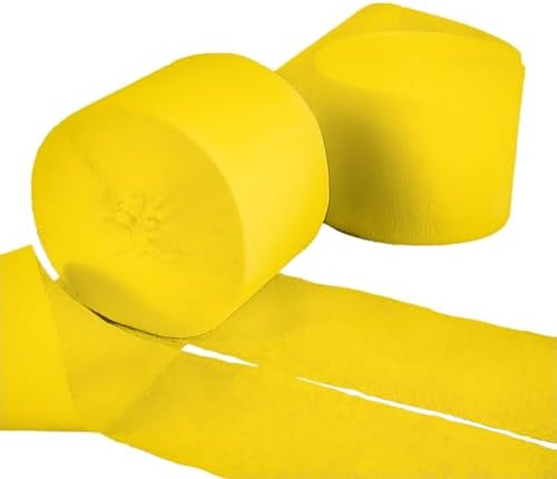 Yellow Crepe Paper Streamers for Party Decorations