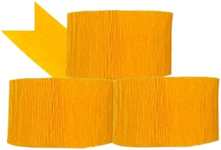 K-Kraft 3 Rolls Goldenrod Yellow Crepe Paper Streamers
