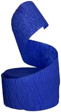 Blue and Gold Yellow Crepe Paper Streamers 4 Rolls