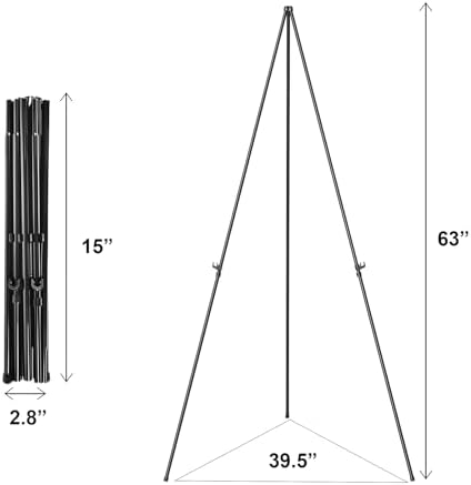 Folding Display Easel Stand 63 Inch Tall 6 Pack