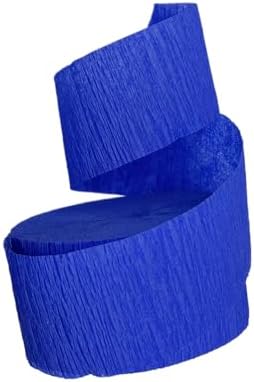 Blue and Gold Yellow Crepe Paper Streamers 4 Rolls