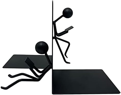 Ottimo Heavy Duty Metal Bookends Black