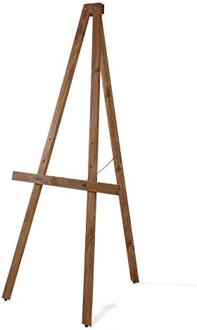 Dark Wood Rustic Art Easel Adjustable Height Stand