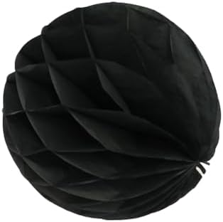 10pcs 6 Inch Black Honeycomb Tissue Paper Balls