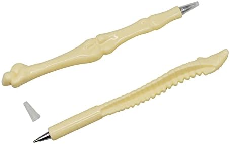 Maydahui 25 PCS Bone Shaped Ballpoint Pens for Halloween and Creative Use