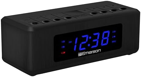 Emerson CK2023AM FM Dual Alarm Clock Radio with Blue LED Display