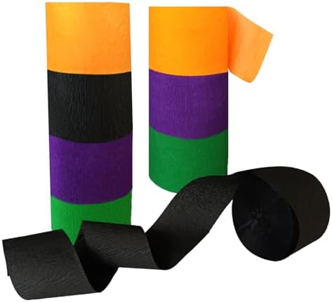 Captain Decor 8 Halloween Streamers Crepe Paper Rolls