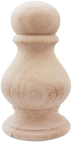Unfinished Wood Finial for Bedpost and Newel Post
