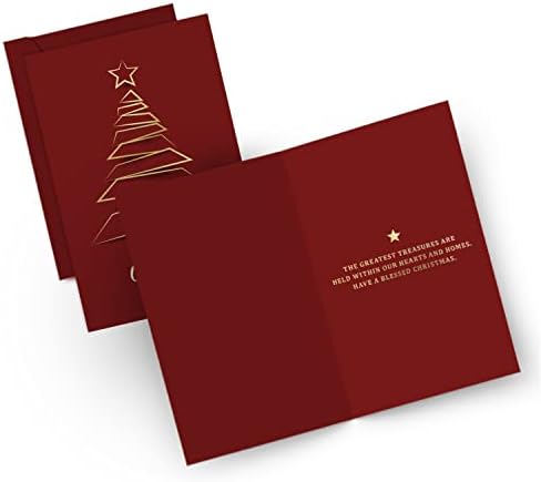 Easykart Labels 20 Gold Foil Christmas Greeting Cards