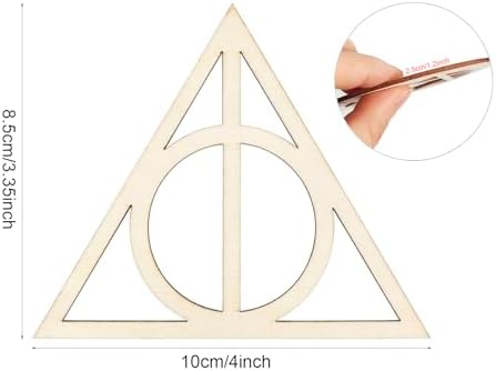 30 Pack 4 Inch Unfinished Wood Deathly Hallow Cutouts