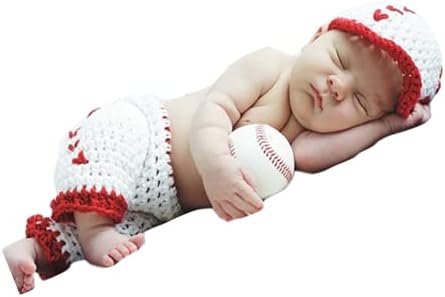 Newborn Baby Baseball Hat and Shorts Set for Photo Shoots