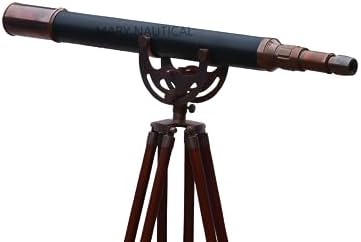 Mary Nautical Brass Telescope with Wooden Tripod Stand