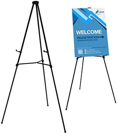 Lightweight Aluminum Telescoping Easel 70 Inches Black