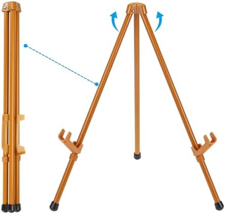 PATIKIL Tabletop Easel Stand for Display Brown