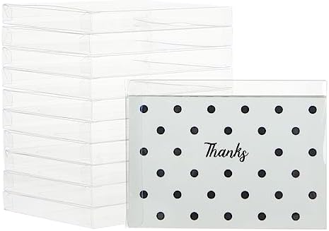 Juvale 50 Pack Clear Greeting Card Storage Boxes - 45x6 Inch