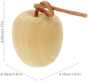 GLEAVI 4pcs Unpainted Wood Fruit Ornaments