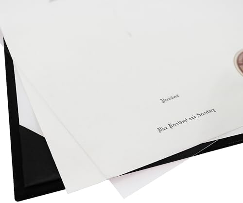 GraduationMall 85 Inch x 11 Inch Certificate Cover Holder Black 12 Packs