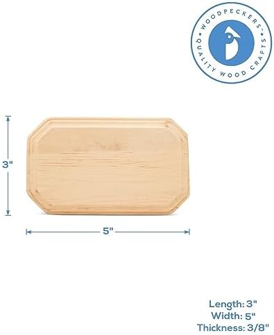Wood Rectangle Plaque 5x2 Inches Unfinished Wood Craft Blanks