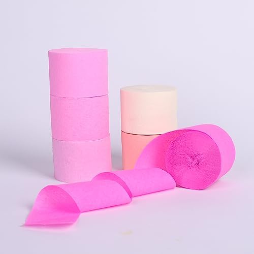 Crepe Paper Streamers 6 Rolls 492ft Pink Party Decor
