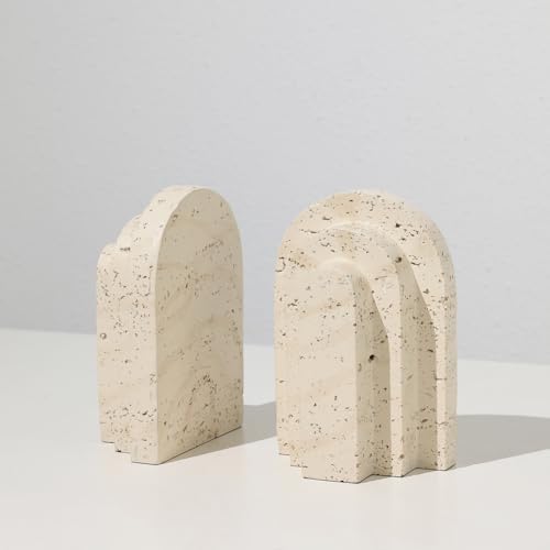 Durable Resin Bookends Set of 2 Office Shelf Decor