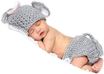 Coberllus Newborn Photography Props Baby Elephant Outfit Set