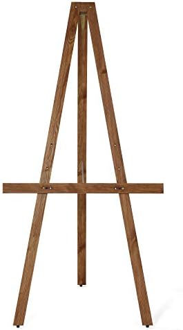 Dark Wood Rustic Art Easel Adjustable Height Stand