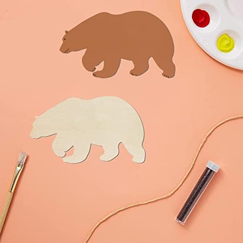 Zontween Bear Wooden Blank Grizzly Wall Art 20Pcs