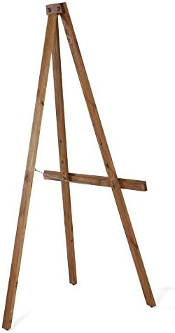Dark Wood Rustic Art Easel Adjustable Height Stand