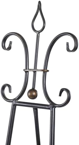 Deco 79 Black Metal Scroll Easel Display Stand