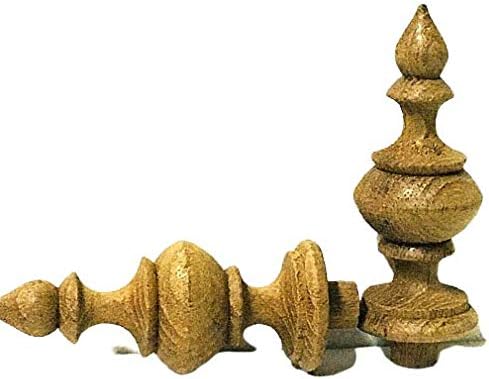 Sittikatechai Wooden Finial for Wall Clocks 1 Inch Diameter 2 Pcs