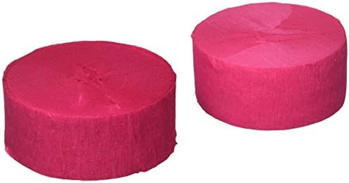 Unique Crepe Streamer 81 Feet 2 Pkg Hot Pink