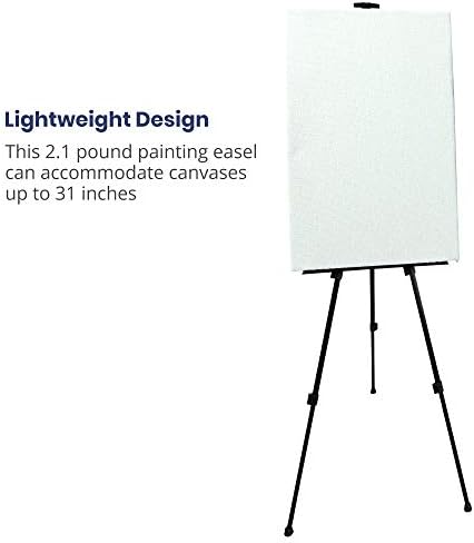 Pacific Arc Adjustable Aluminum Art Easel with Carrying Bag