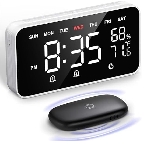 Dekala Bed Shaker Alarm Clock for Heavy Sleepers