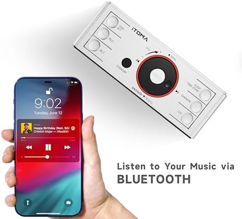 iTOMA Alarm Clock Radio with Bluetooth Speaker and Night Light CKS708