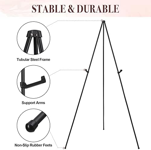 DDEAT 2 Pack Black Art Easel Stand for Wedding Signs and Posters