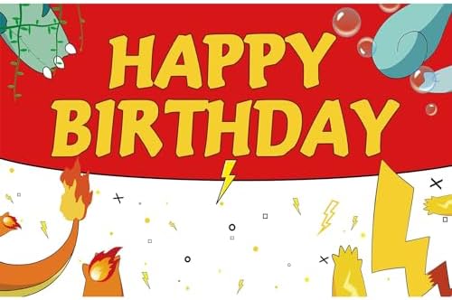 59x36ft Cartoon Birthday Backdrop for Kids Party Decor