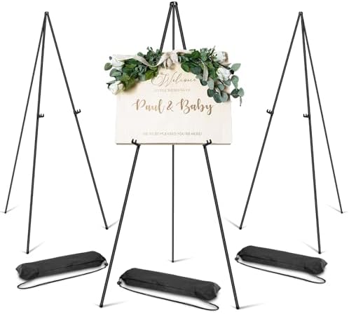PUJIANG 3 Pack Floor Easel Stand for Display and Painting