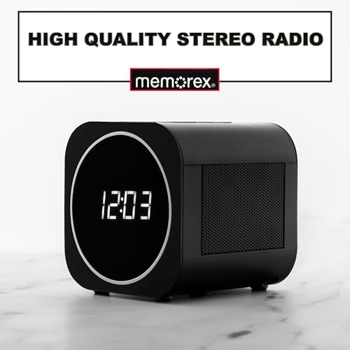 Memorex MX-CR140 Dual Alarm Clock Radio with USB Charging