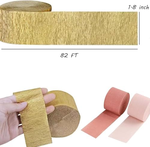 6 Rolls Green Crepe Paper Streamers for Party Decorations