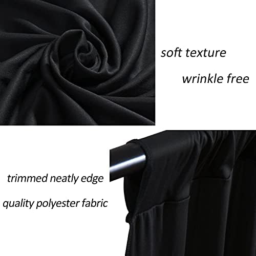 AK TRADING CO 10ft x 10ft IFR Polyester Backdrop Drapes Black